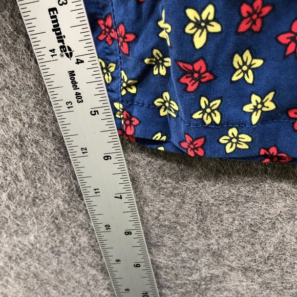 J. Crew 6'' Stretch Eco Swim Trunk Mens XL Jumping Flowers Blue Floral Lined - Picture 6 of 10